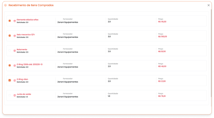 controle de recebimento no almoxarifado, gestão de compras agrícolas e estoque na fazenda