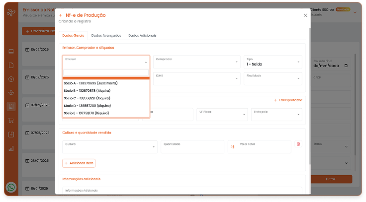 emissores de NF-e para produtor rural, gestão de notas fiscais agrícolas, sistema de emissão de NFe para fazenda
